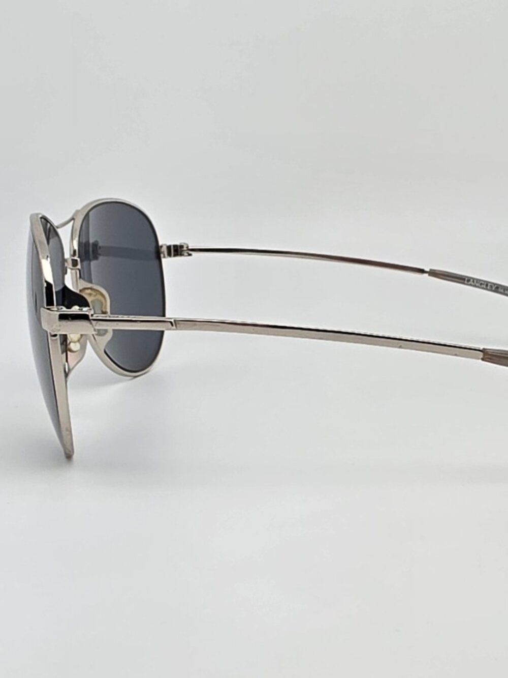 Smith Optics Langley ODN 3 Silver Frame Grey Carbonic Lens Aviator Sunglasses - Picture 3 of 14